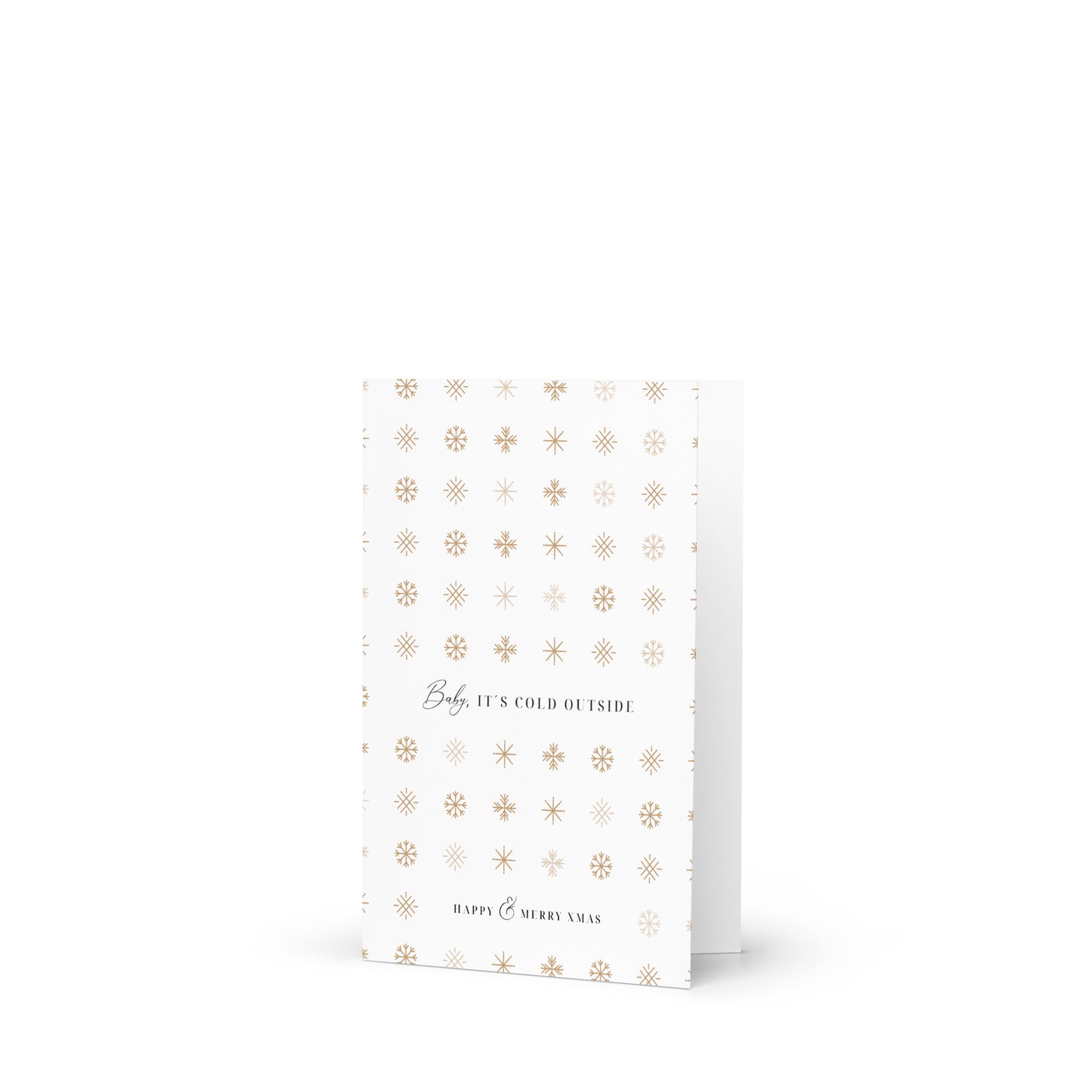 Baby, It's Cold Outside - Happy & Merry Christmas Greeting Card