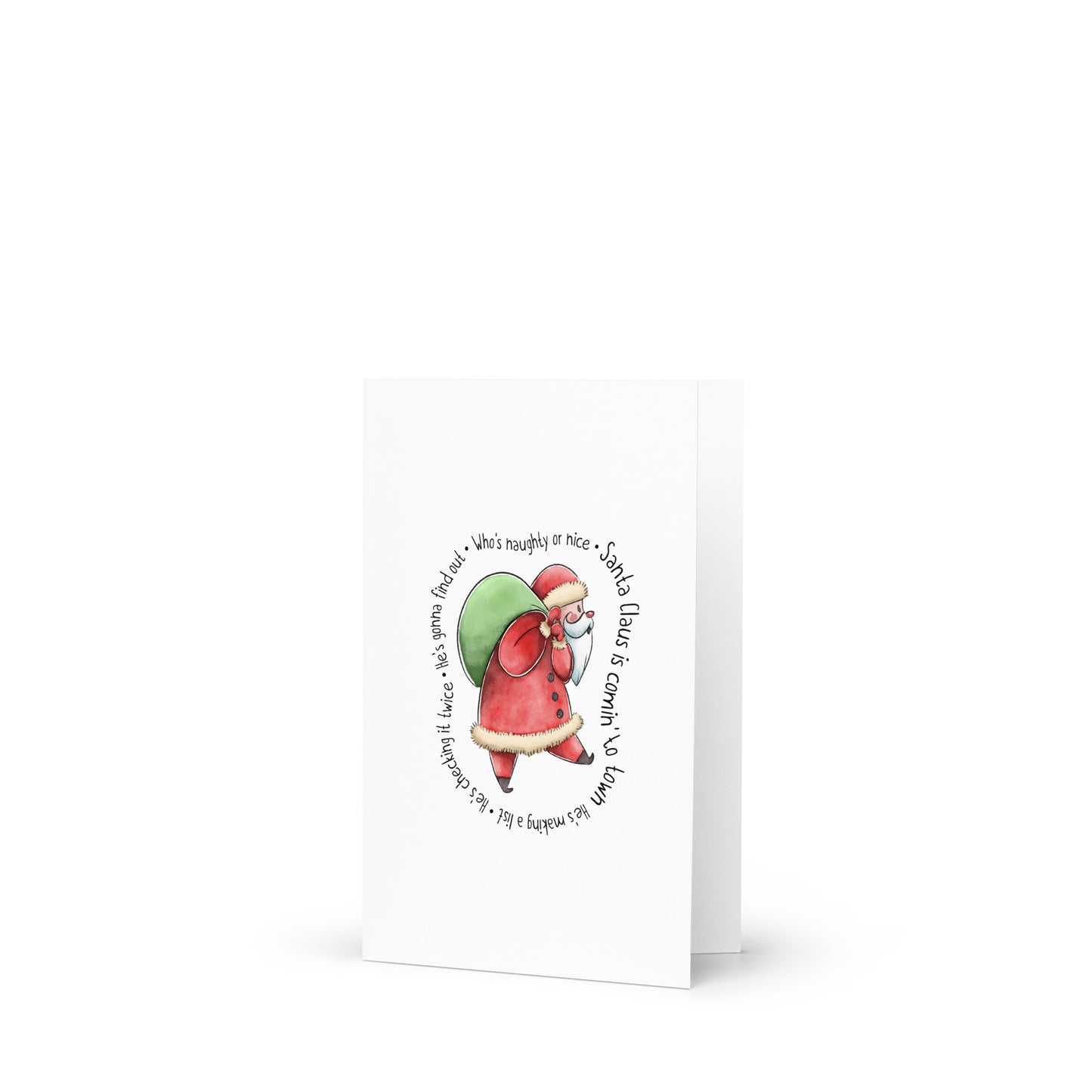 Santa Claus is Comin' to Town - Joyful Christmas Greeting Card