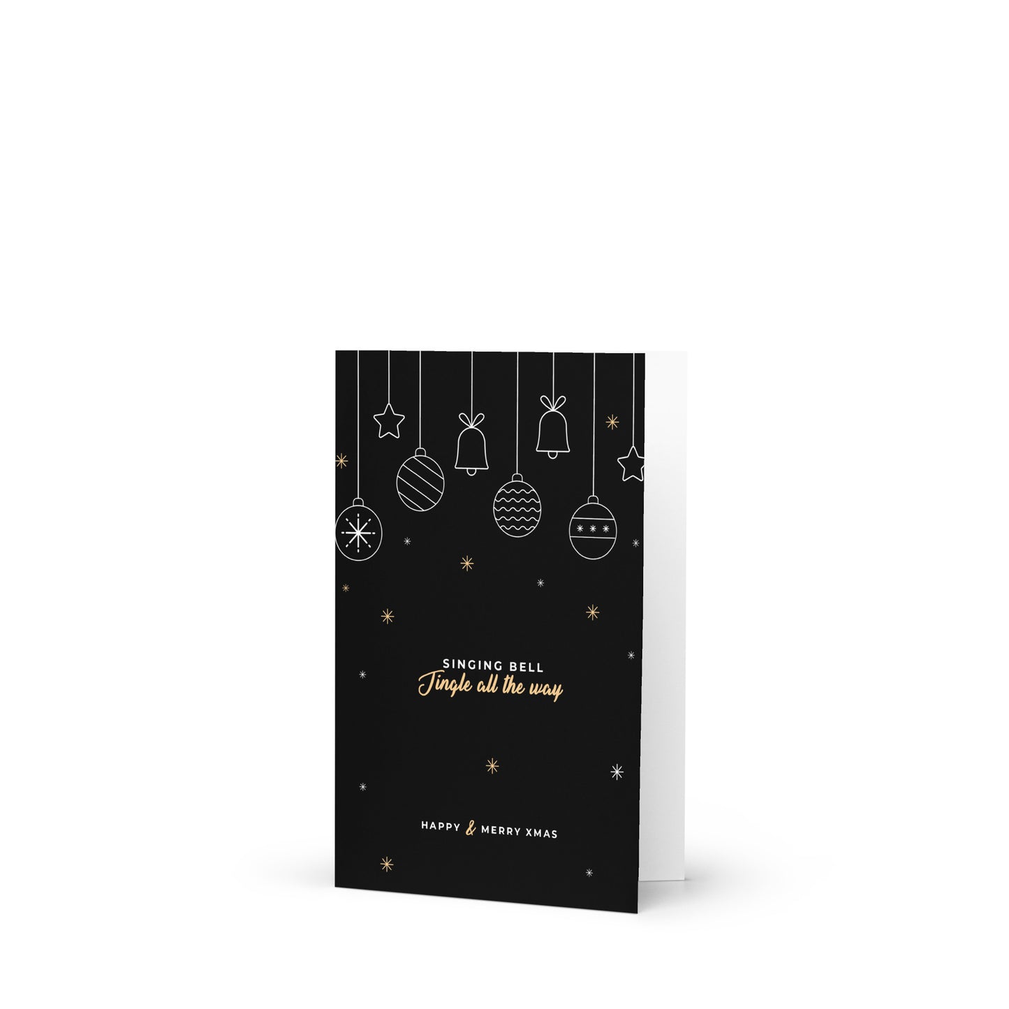 Singing Bell : Jingle all the way - Stylish Christmas Note Card