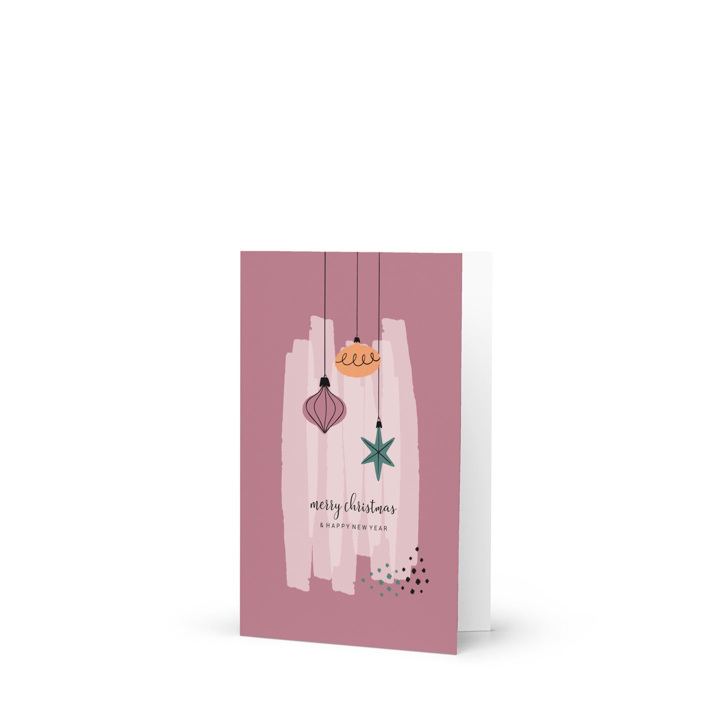Merry Christmas and Happy New Year - A Warm Christmas Note Card