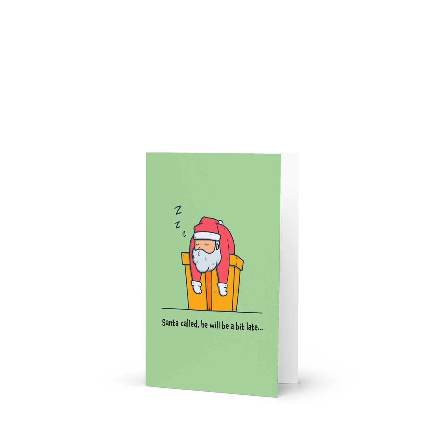 Santa Called, He Will Be a Bit Late - Funny Christmas Card for Kids