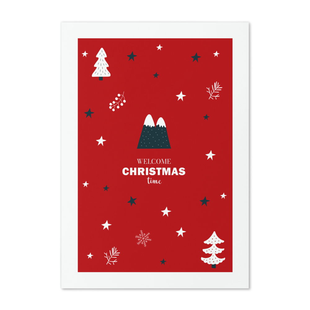 Welcome Christmas Time - Playful Christmas Greeting Card