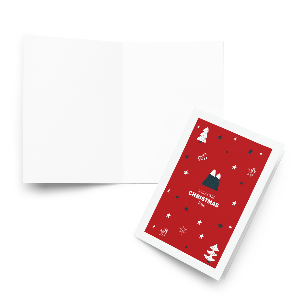 Welcome Christmas Time - Playful Christmas Greeting Card