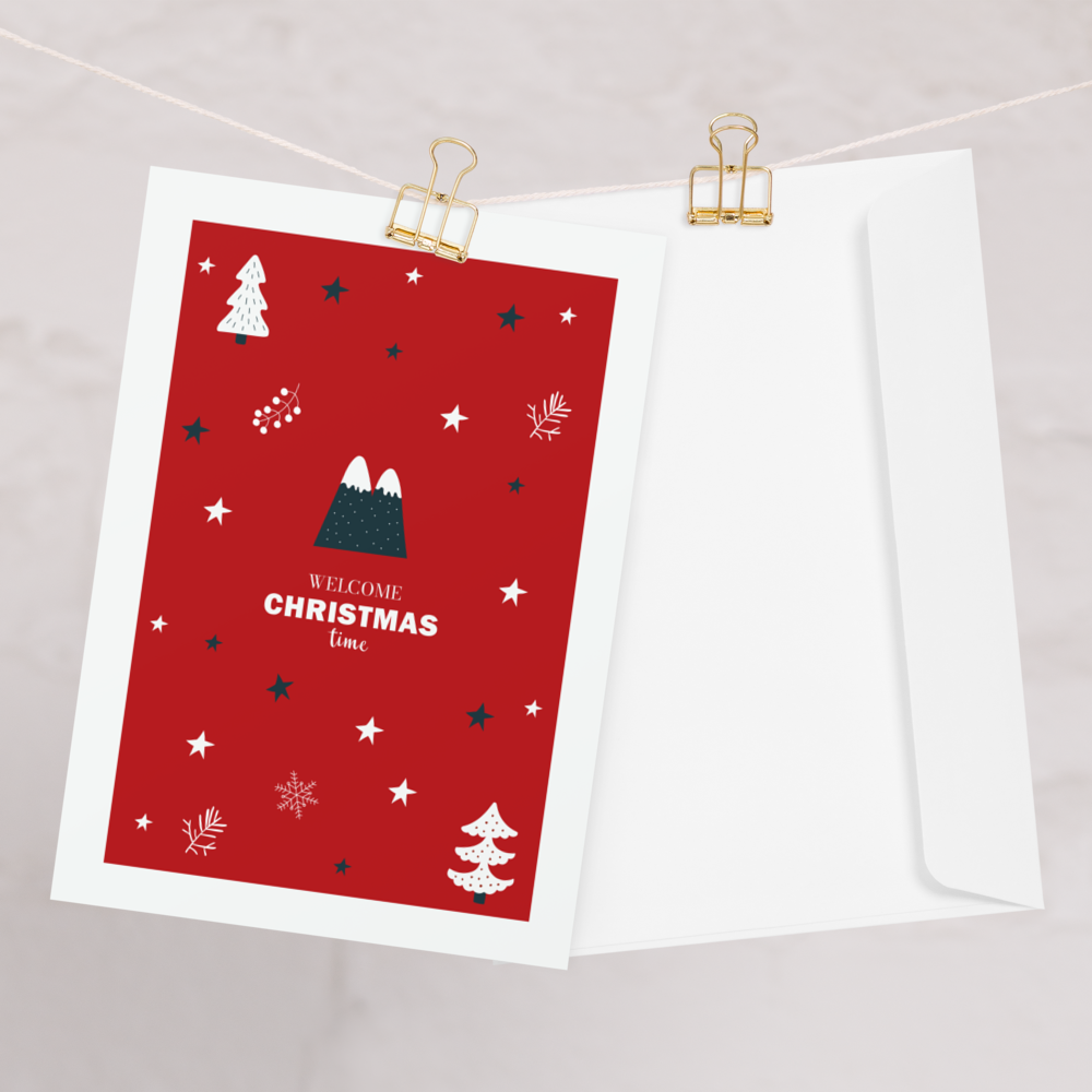 Welcome Christmas Time - Playful Christmas Greeting Card