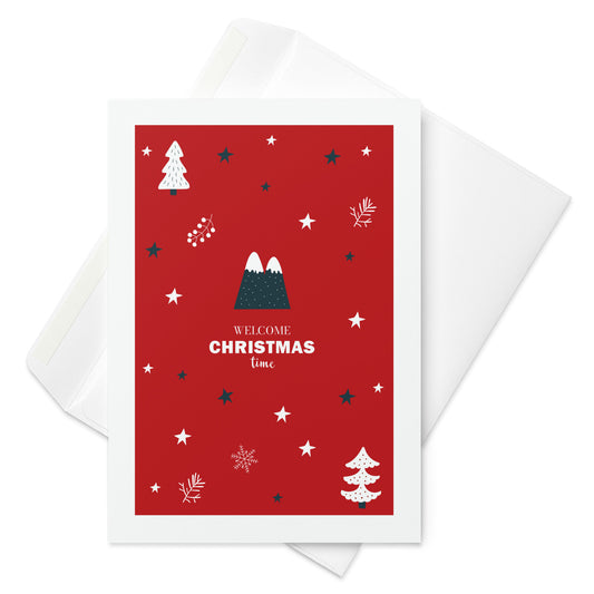 Welcome Christmas Time - Playful Christmas Greeting Card