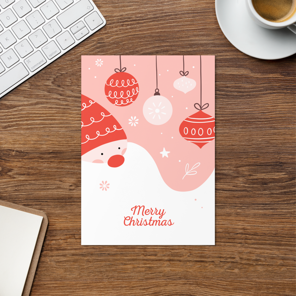 Merry Christmas and the Beard of Santa - Cute Christmas Card
