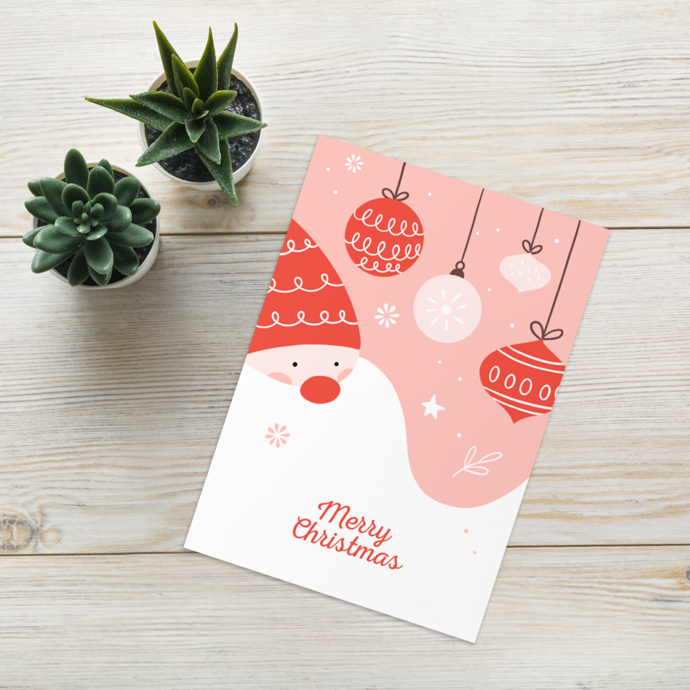 Merry Christmas and the Beard of Santa - Cute Christmas Card