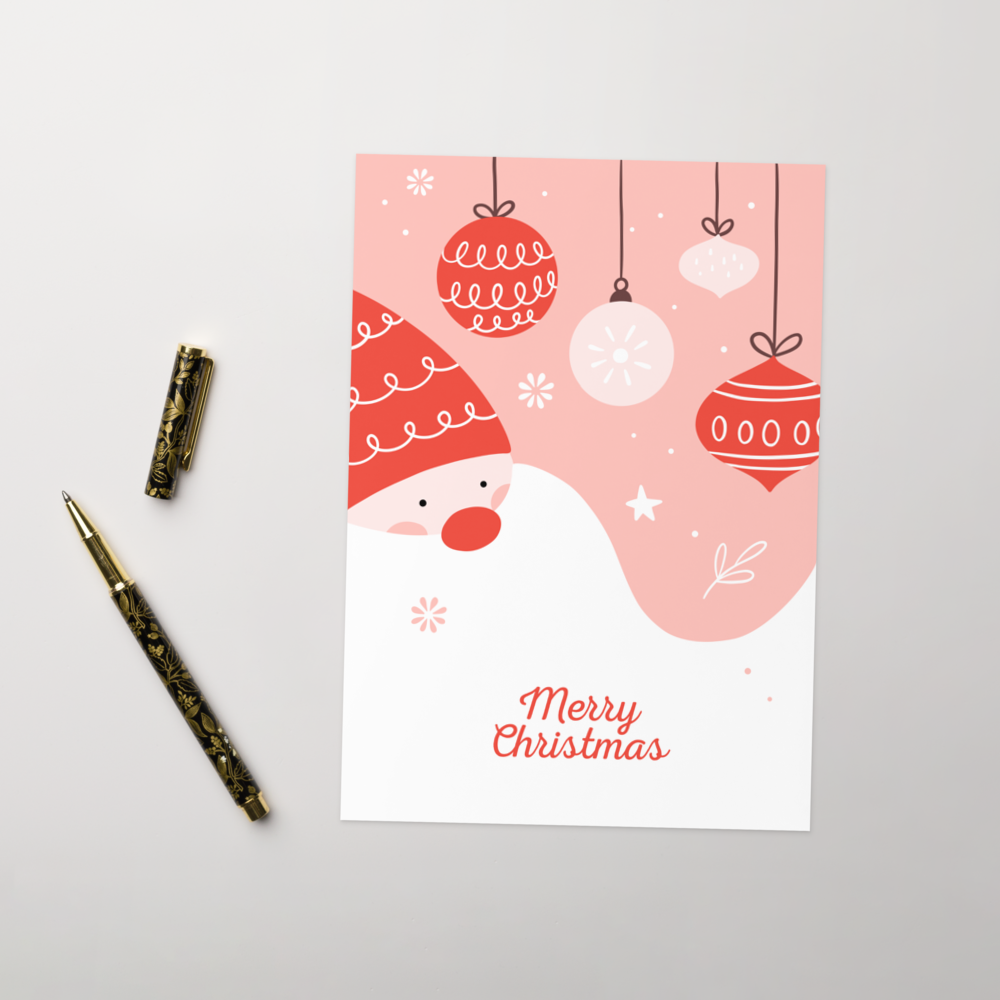 Merry Christmas and the Beard of Santa - Cute Christmas Card