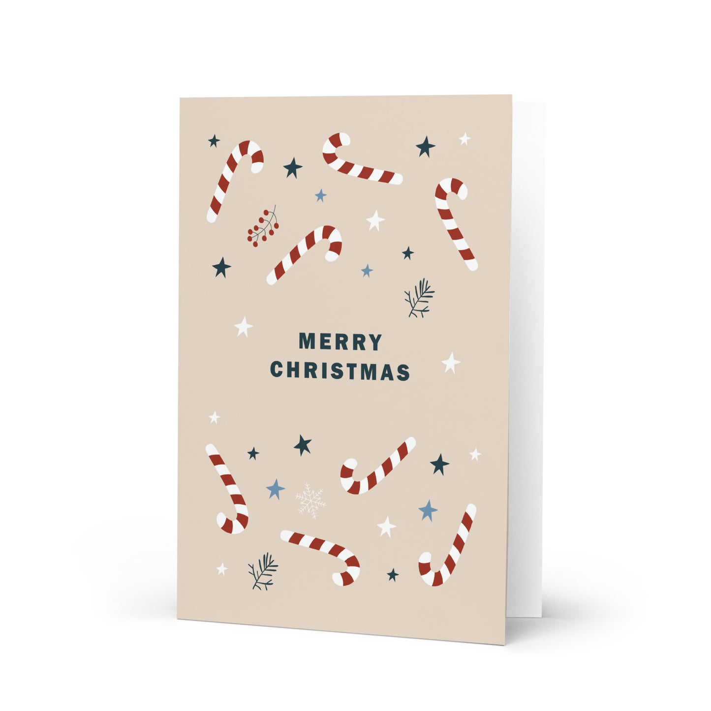 Merry Christmas (Candy Canes) - Christmas Greeting Card
