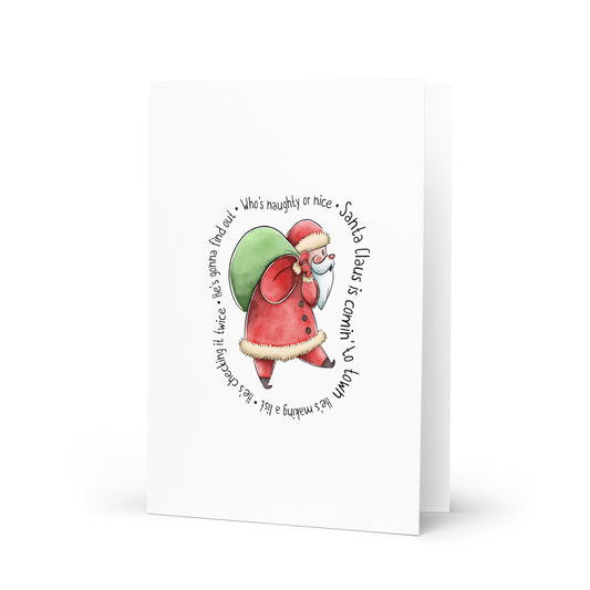 Santa Claus is Comin' to Town - Joyful Christmas Greeting Card