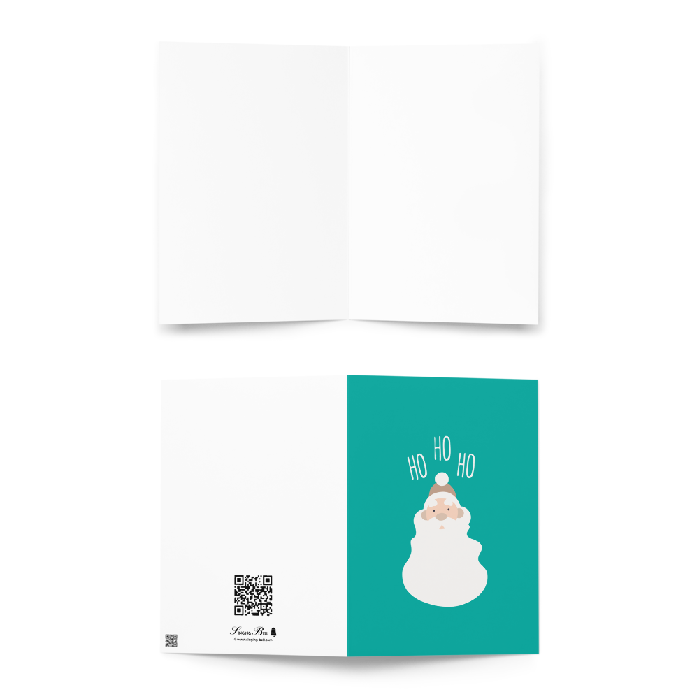 Santa Claus Goes Ho Ho Ho - Cute Christmas Note Card