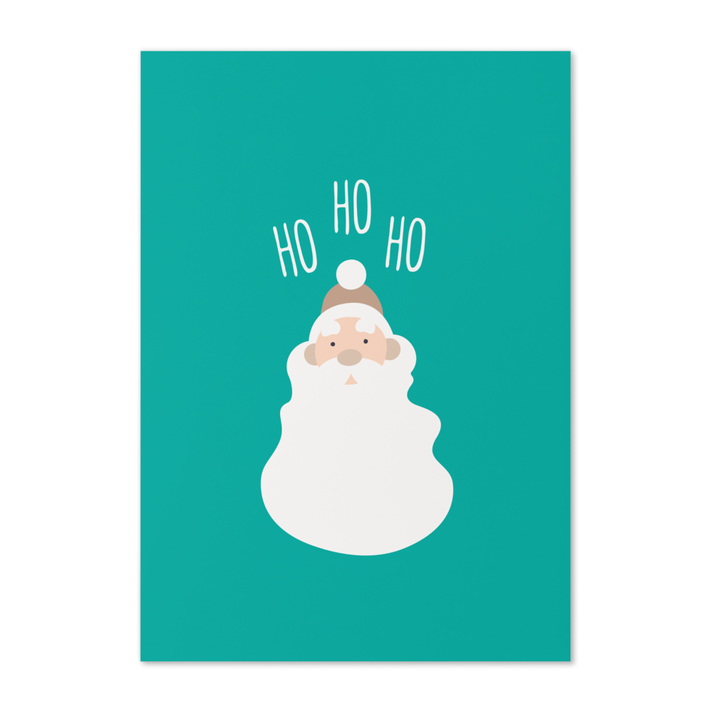 Santa Claus Goes Ho Ho Ho - Cute Christmas Note Card