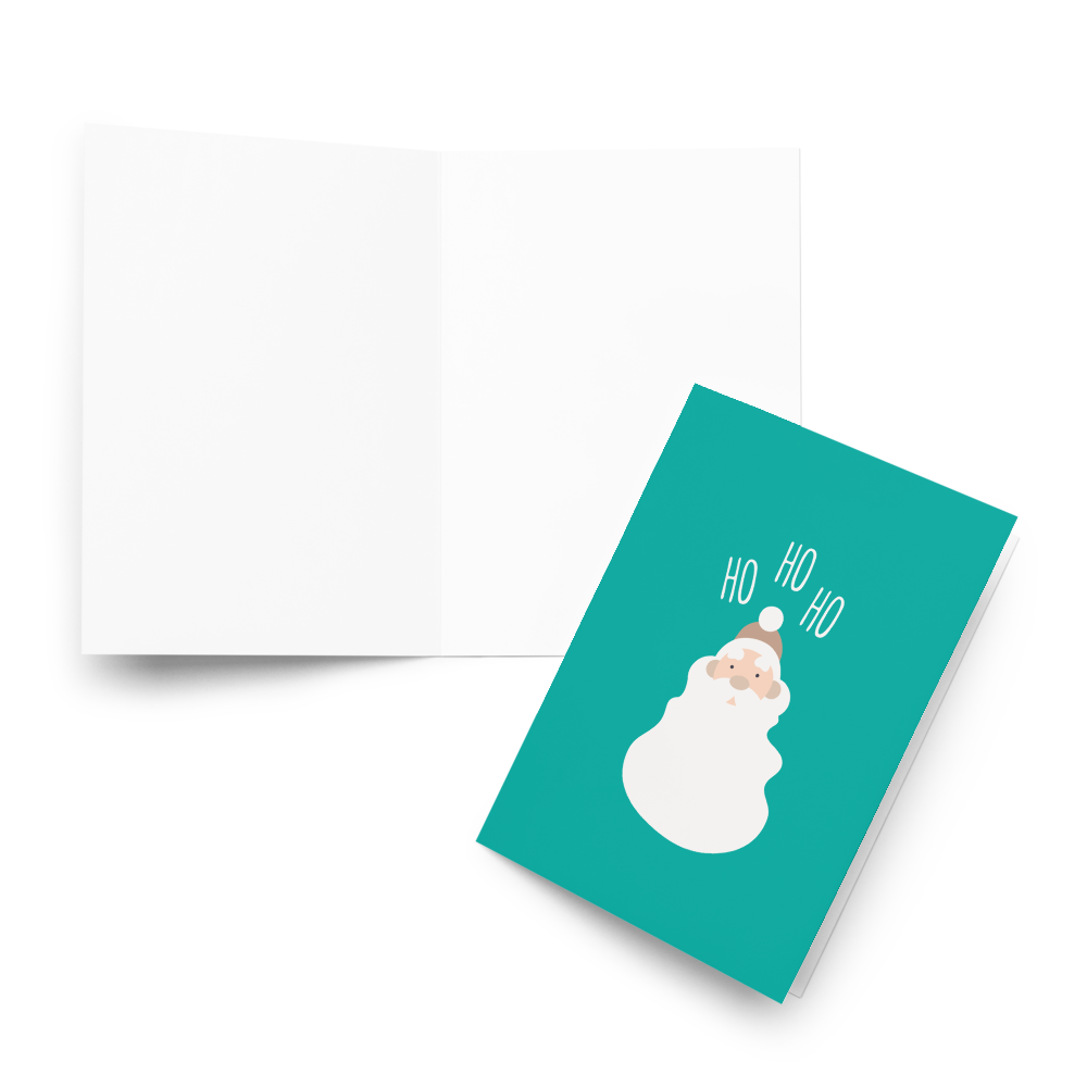 Santa Claus Goes Ho Ho Ho - Cute Christmas Note Card