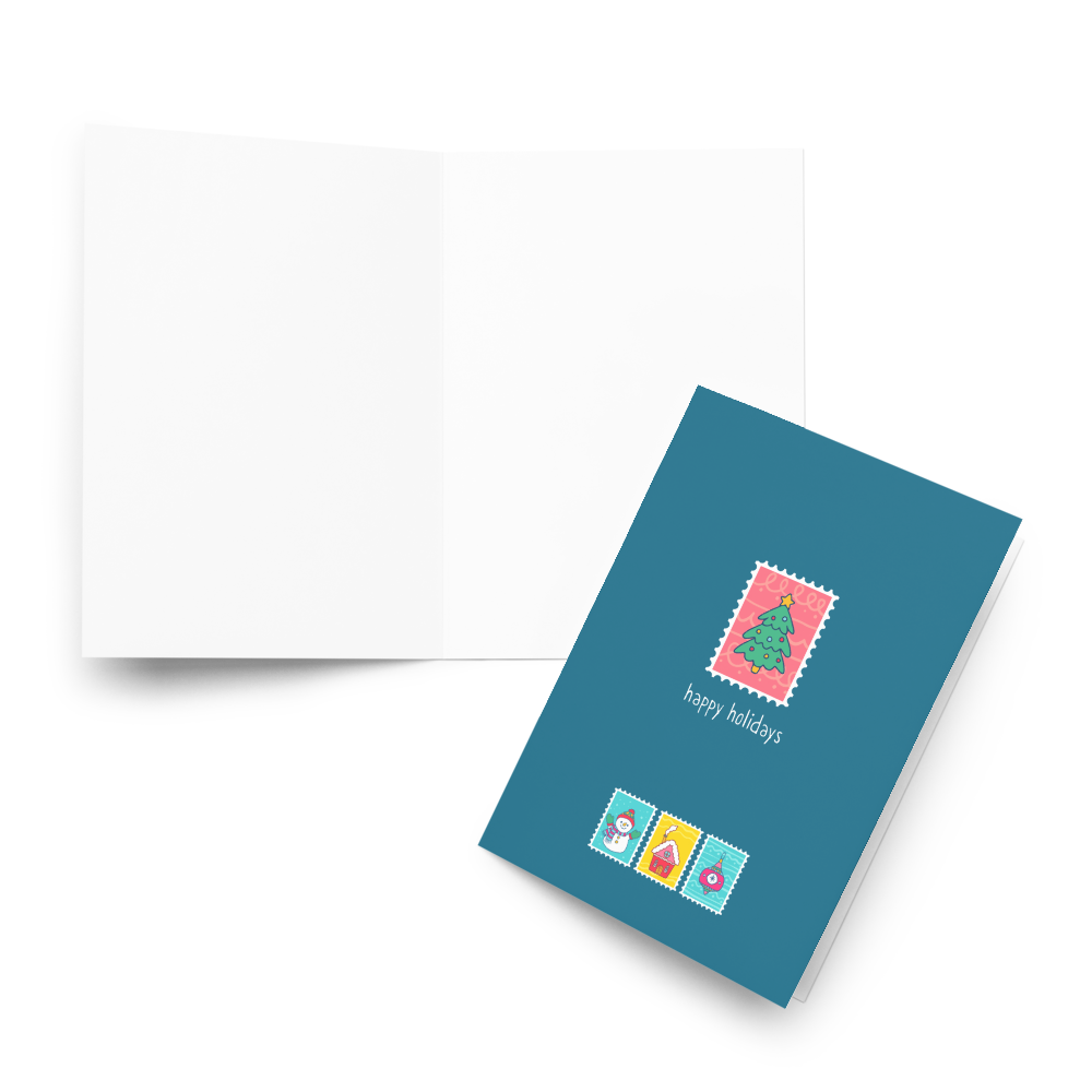 Postcards from the Land of Christmas - Happy Holidays Note Card