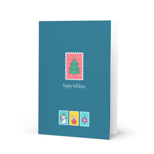 Postcards from the Land of Christmas - Happy Holidays Note Card