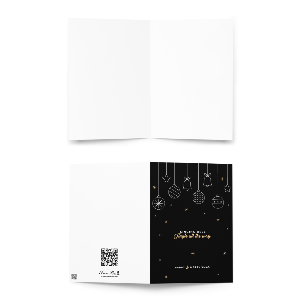Singing Bell : Jingle all the way - Stylish Christmas Note Card