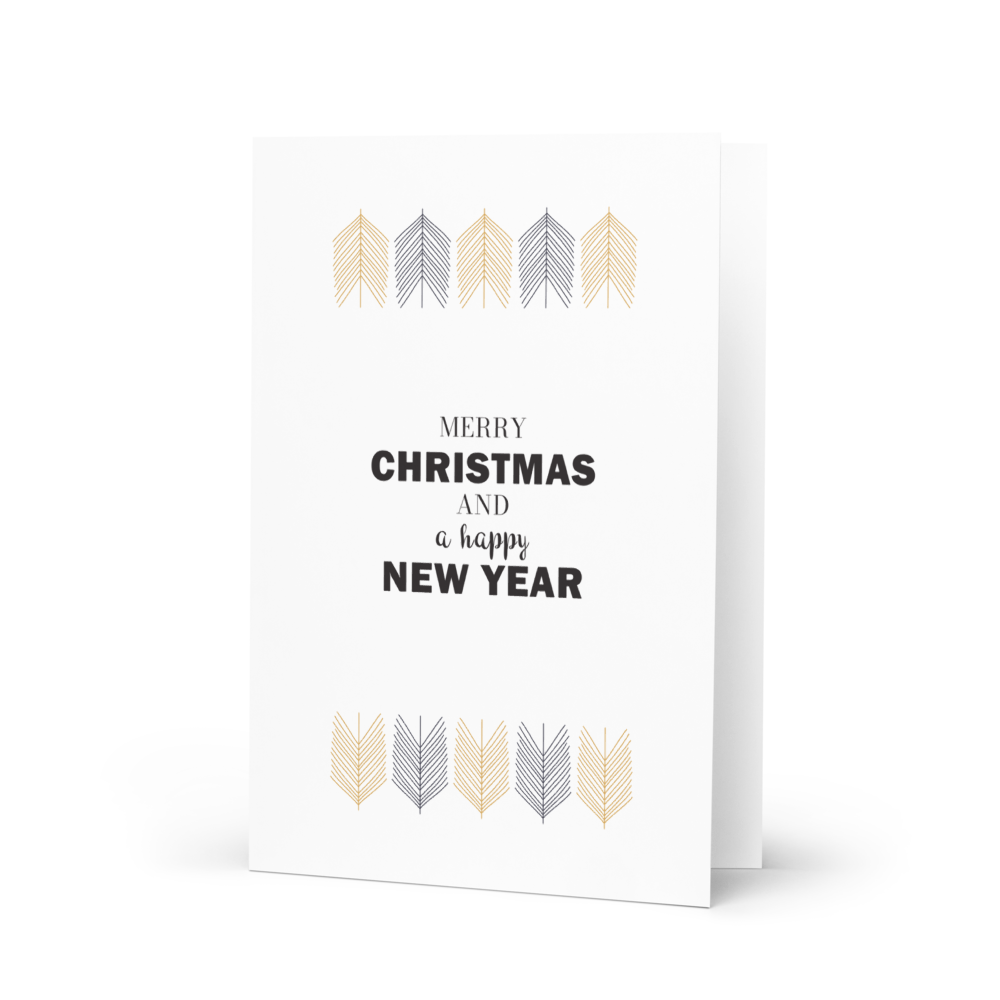 Merry Christmas & a Happy New Year - Elegant Greeting card for Stylish Wishing