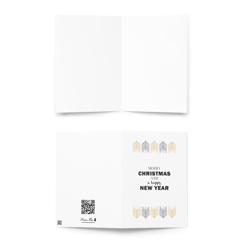 Merry Christmas & a Happy New Year - Elegant Greeting card for Stylish Wishing