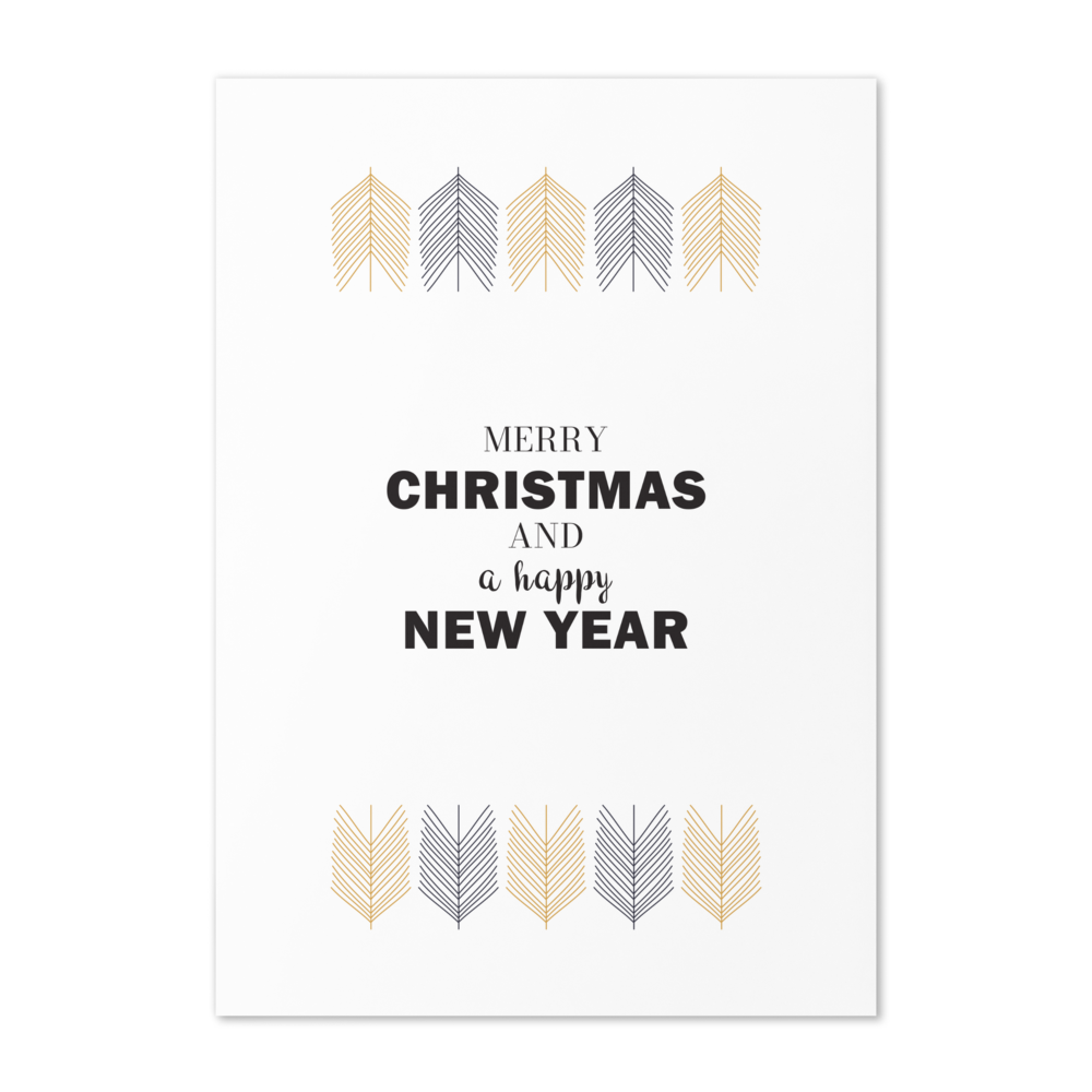 Merry Christmas & a Happy New Year - Elegant Greeting card for Stylish Wishing