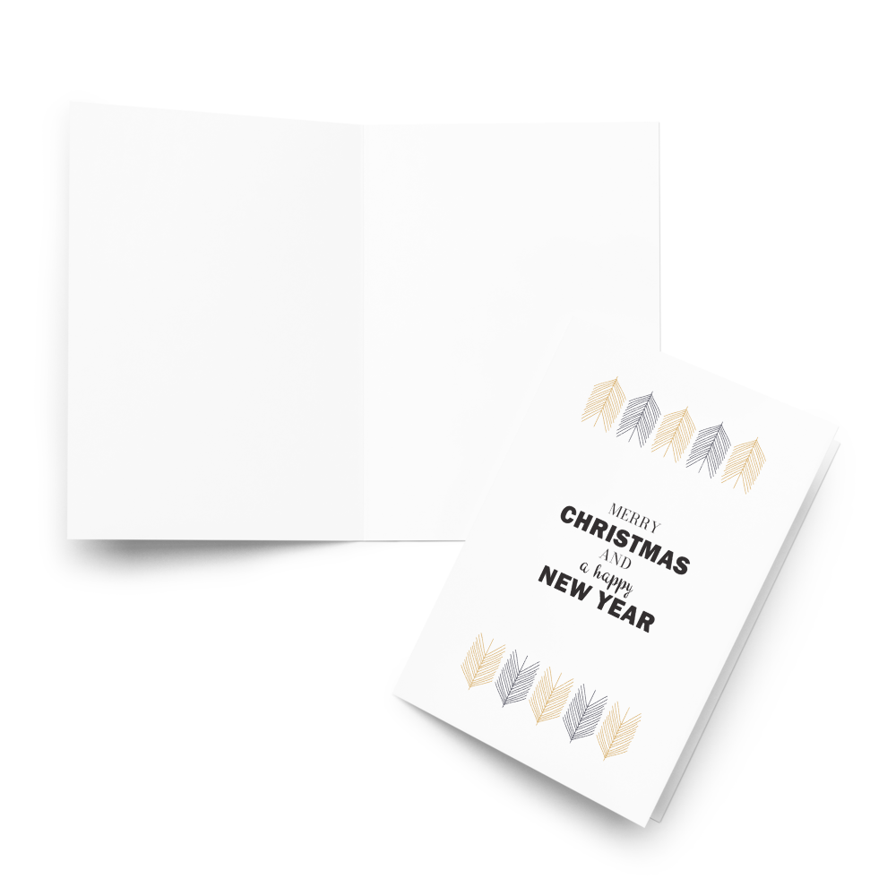 Merry Christmas & a Happy New Year - Elegant Greeting card for Stylish Wishing