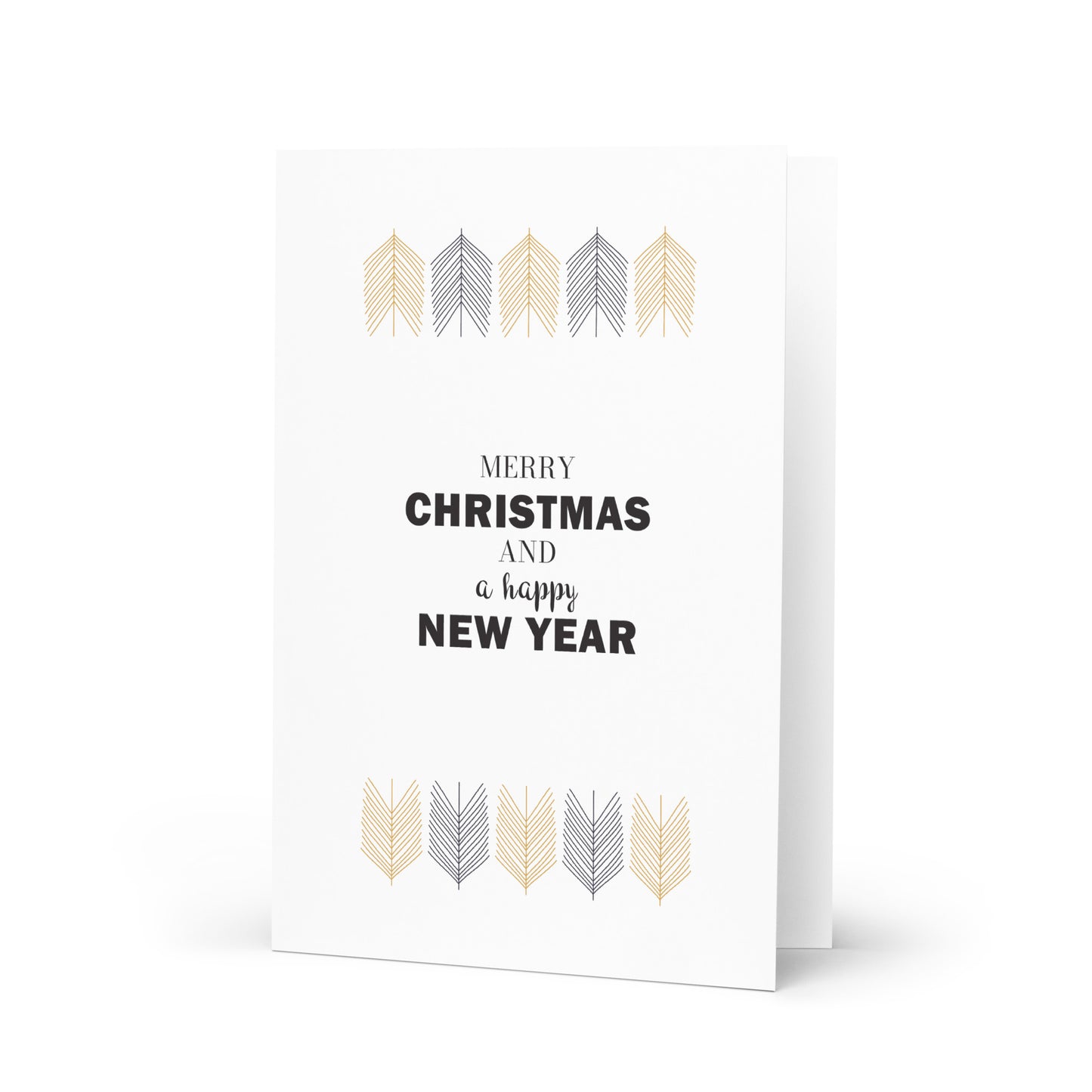 Merry Christmas & a Happy New Year - Elegant Greeting card for Stylish Wishing