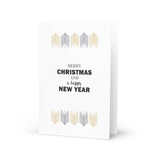Merry Christmas & a Happy New Year - Elegant Greeting card for Stylish Wishing