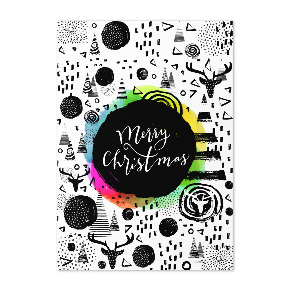 Merry Christmas - Holiday Greeting Card with Adventurous Festive Design