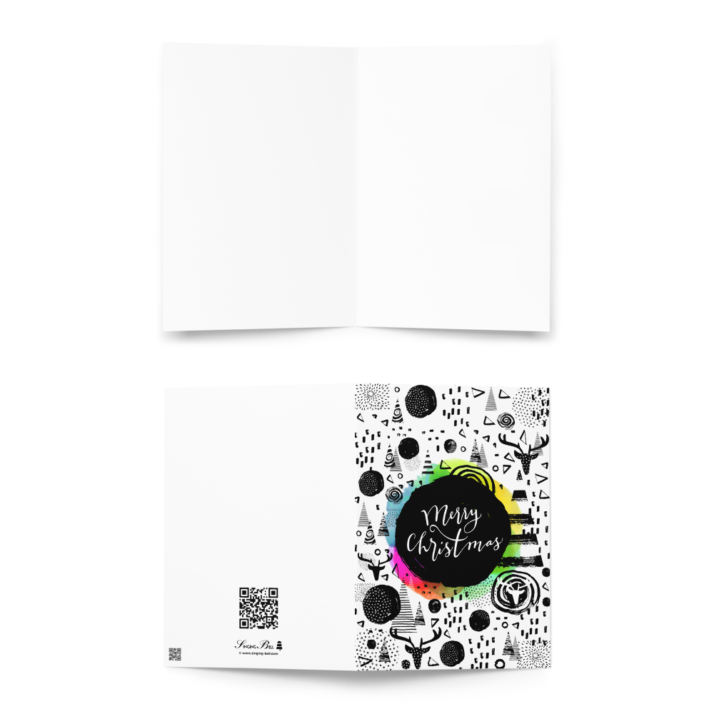 Merry Christmas - Holiday Greeting Card with Adventurous Festive Design
