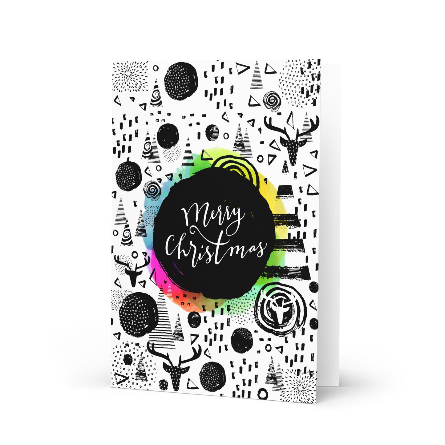 Merry Christmas - Holiday Greeting Card with Adventurous Festive Design