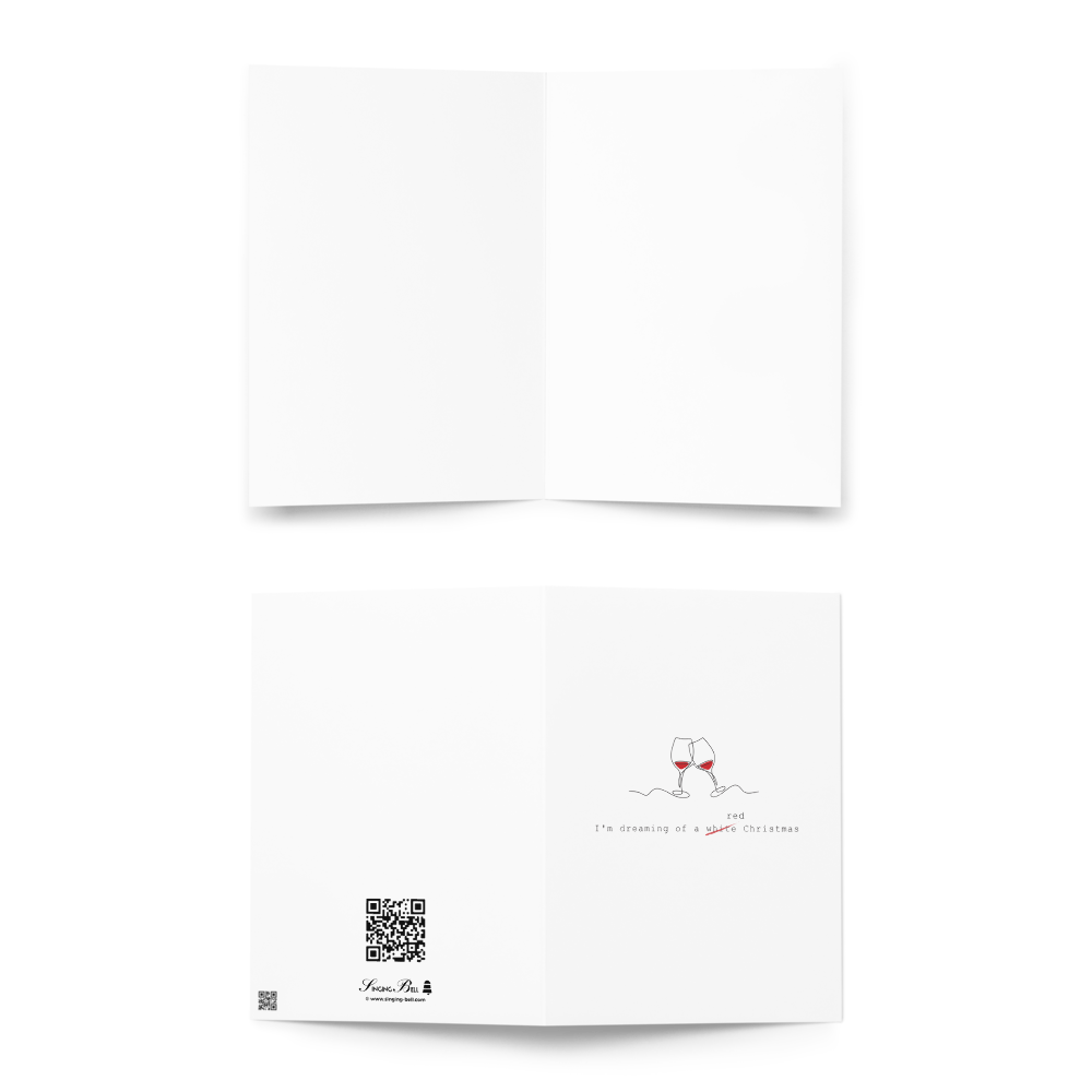 I'm dreaming of a red Christmas - Funny Christmas Card for Wine Lovers