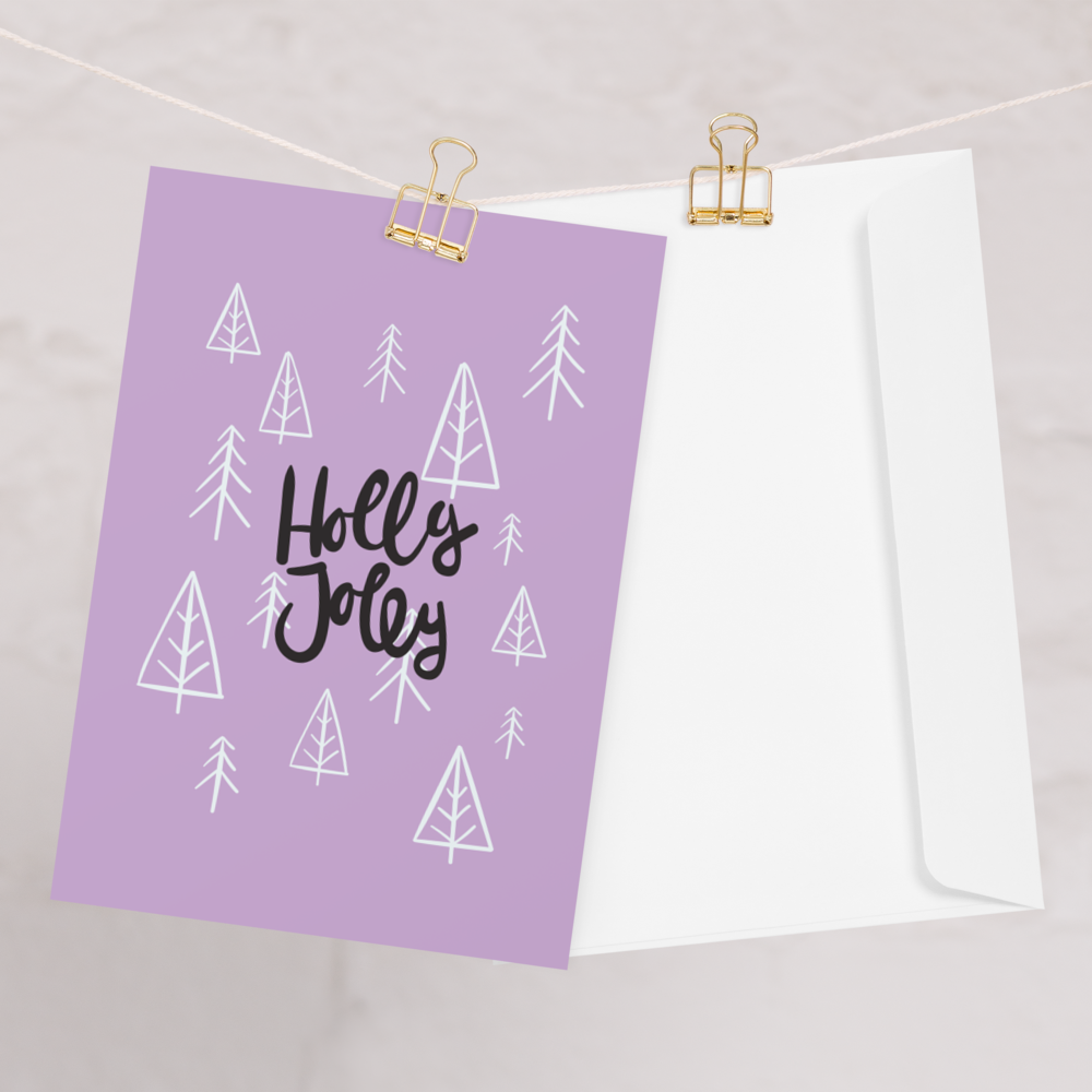 Holly Jolly Xmas - Christmas Card to Wish Happy Holidays