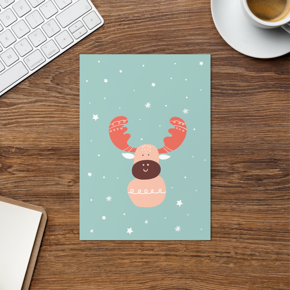 Cutest Reindeer Wishing you Happy Holidays Card
