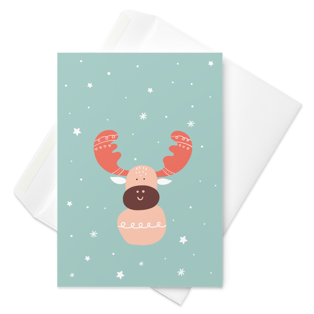 Cutest Reindeer Wishing you Happy Holidays Card