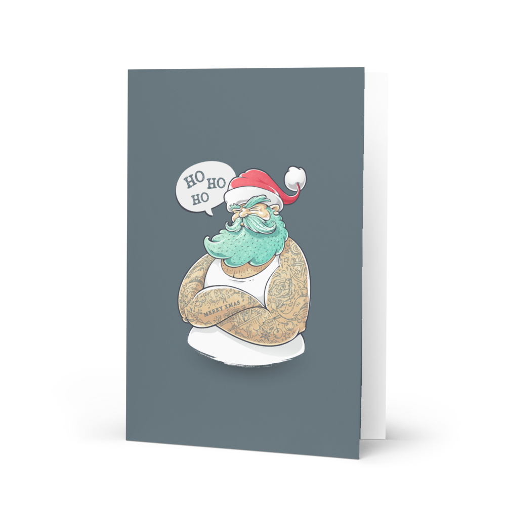 Ho Ho Ho from a Buff Santa - Funny Christmas Card