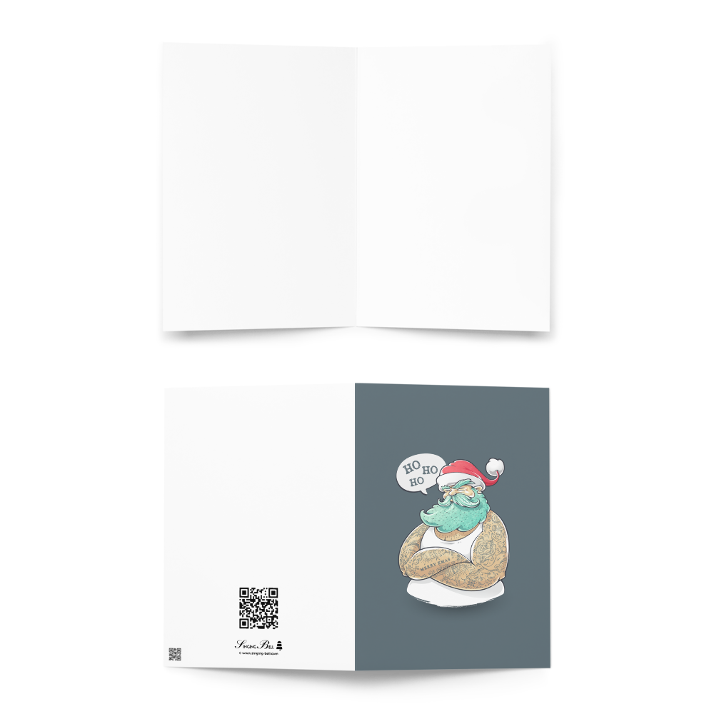 Ho Ho Ho from a Buff Santa - Funny Christmas Card