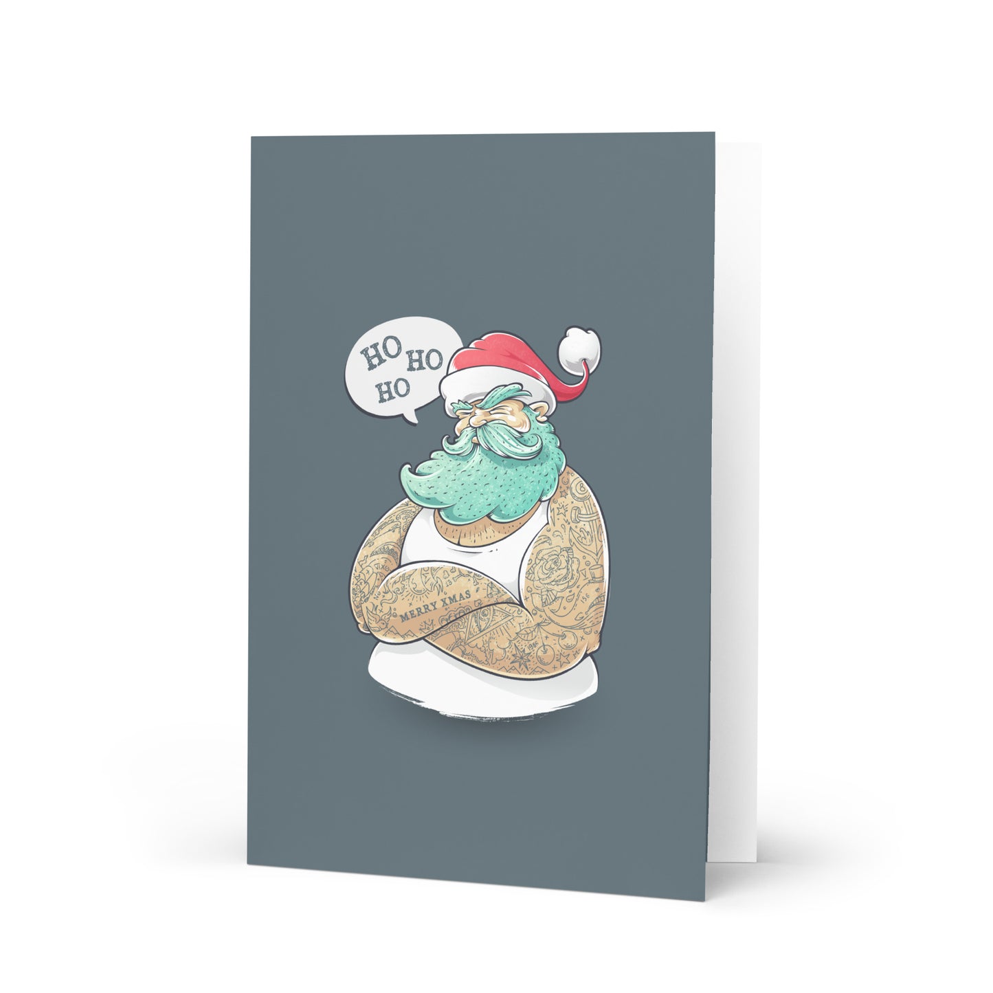 Ho Ho Ho from a Buff Santa - Funny Christmas Card