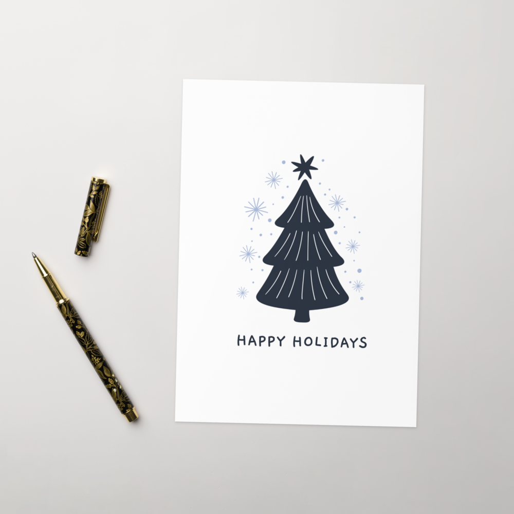 Happy Holidays - Stylish Christmas Card with Elegant Minimalism