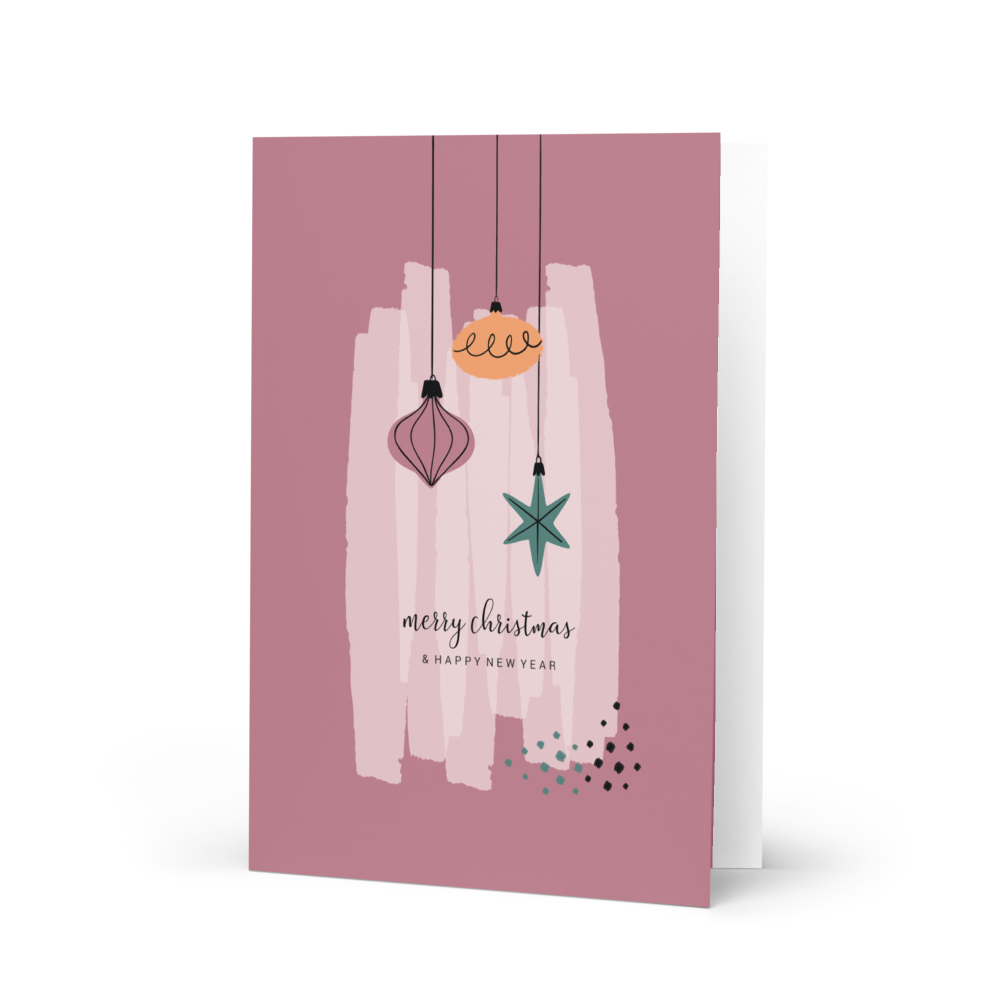 Merry Christmas and Happy New Year - A Warm Christmas Note Card