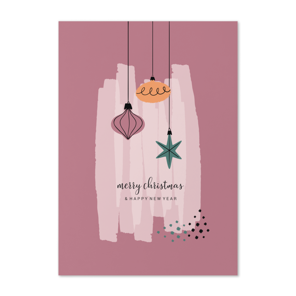 Merry Christmas and Happy New Year - A Warm Christmas Note Card