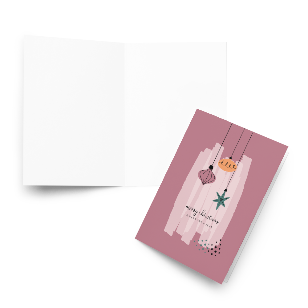 Merry Christmas and Happy New Year - A Warm Christmas Note Card