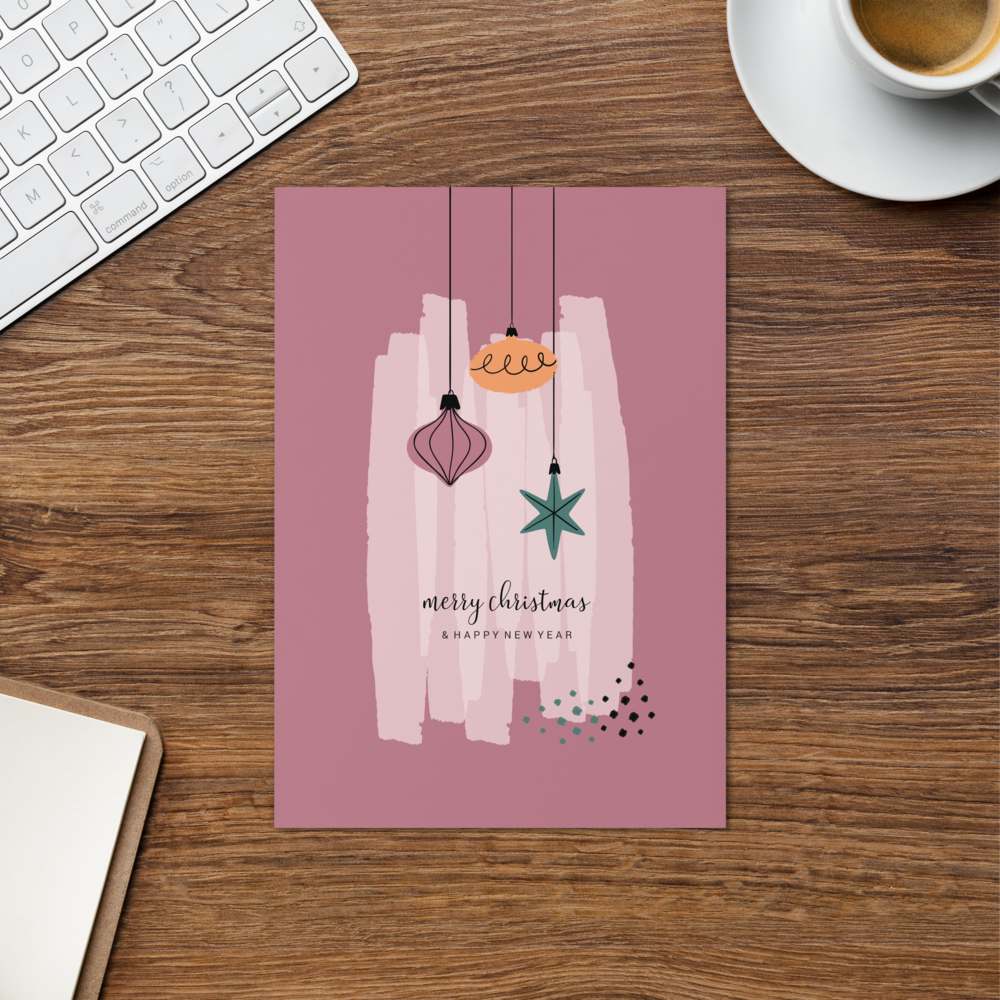 Merry Christmas and Happy New Year - A Warm Christmas Note Card