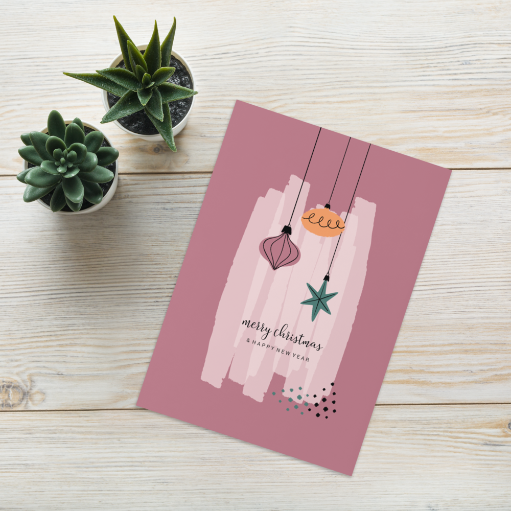 Merry Christmas and Happy New Year - A Warm Christmas Note Card