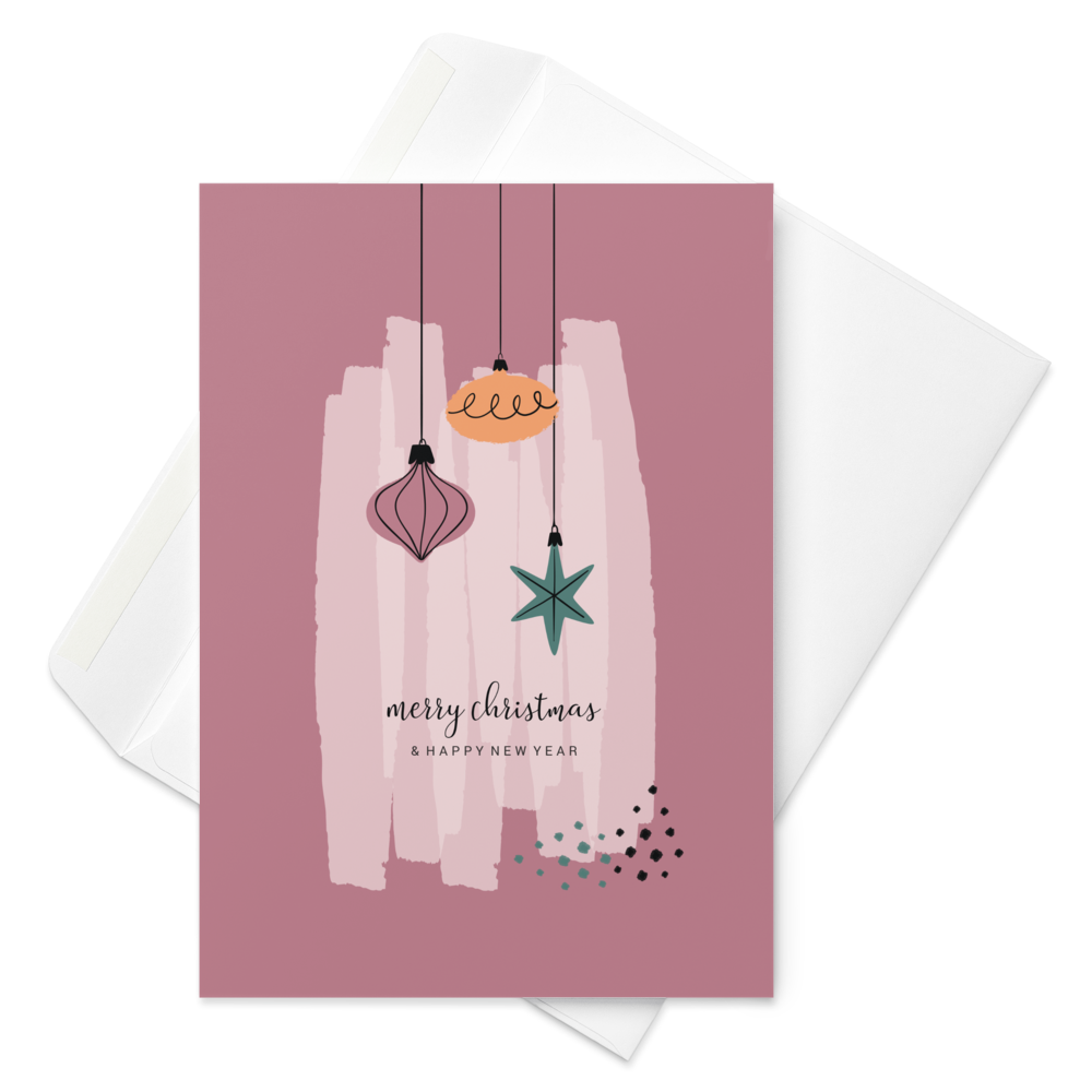 Merry Christmas and Happy New Year - A Warm Christmas Note Card