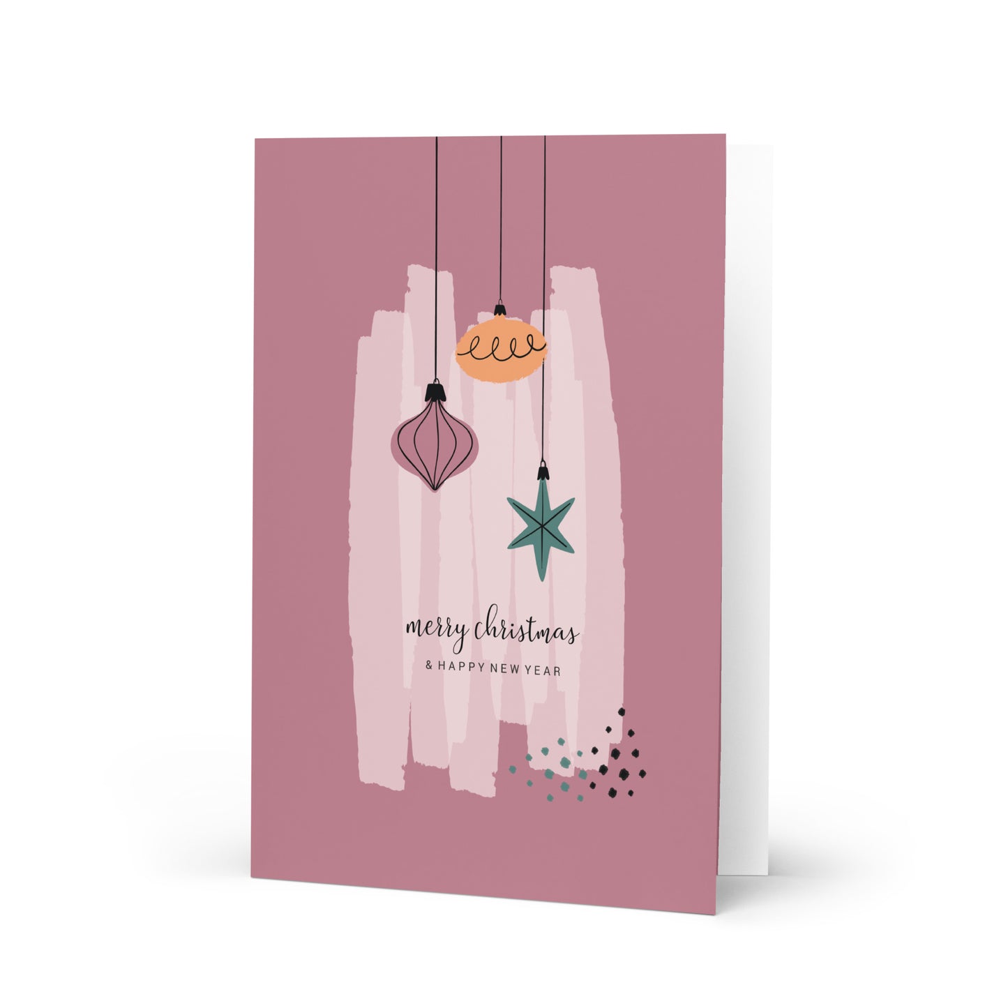 Merry Christmas and Happy New Year - A Warm Christmas Note Card
