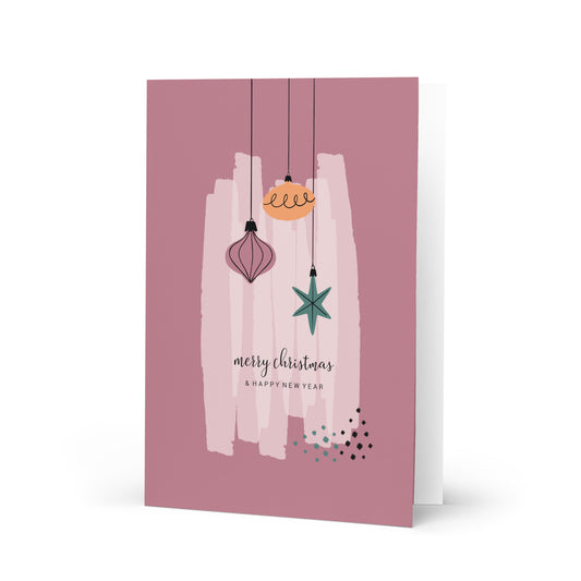 Merry Christmas and Happy New Year - A Warm Christmas Note Card