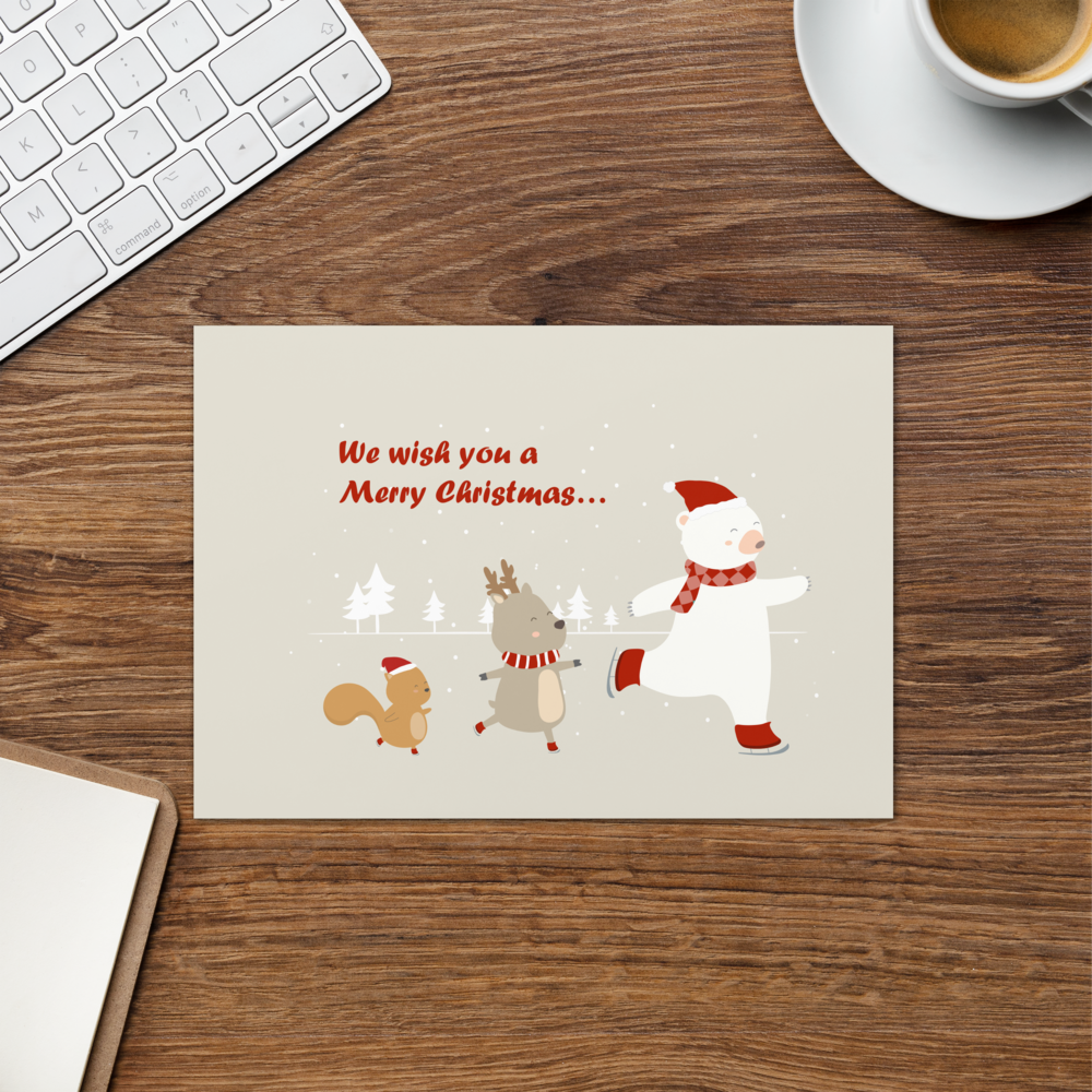 We Wish You a Merry Christmas - Funny Holiday Card for Kids