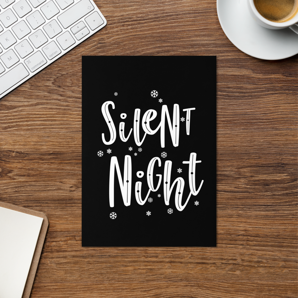Silent Night, usually a Holy Night, too! - Funny Christmas Card for Kids