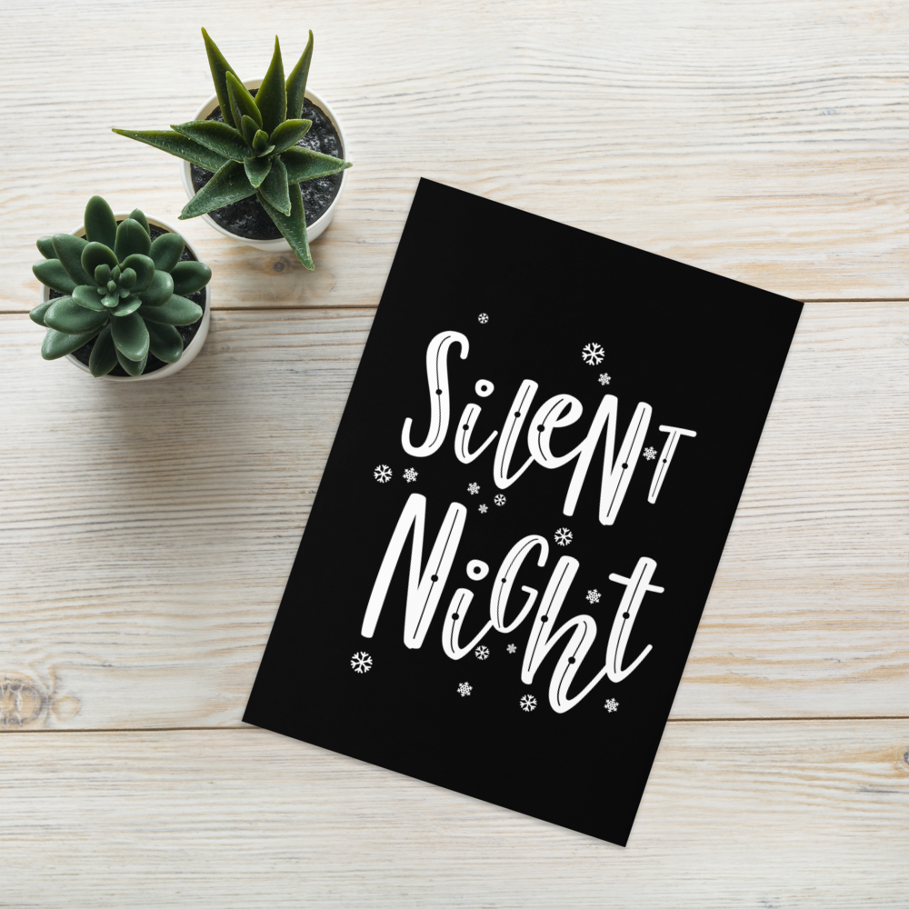 Silent Night, usually a Holy Night, too! - Funny Christmas Card for Kids