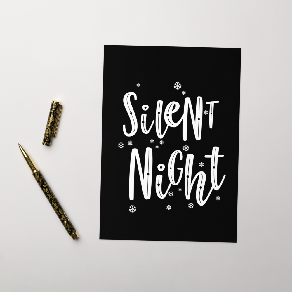 Silent Night, usually a Holy Night, too! - Funny Christmas Card for Kids