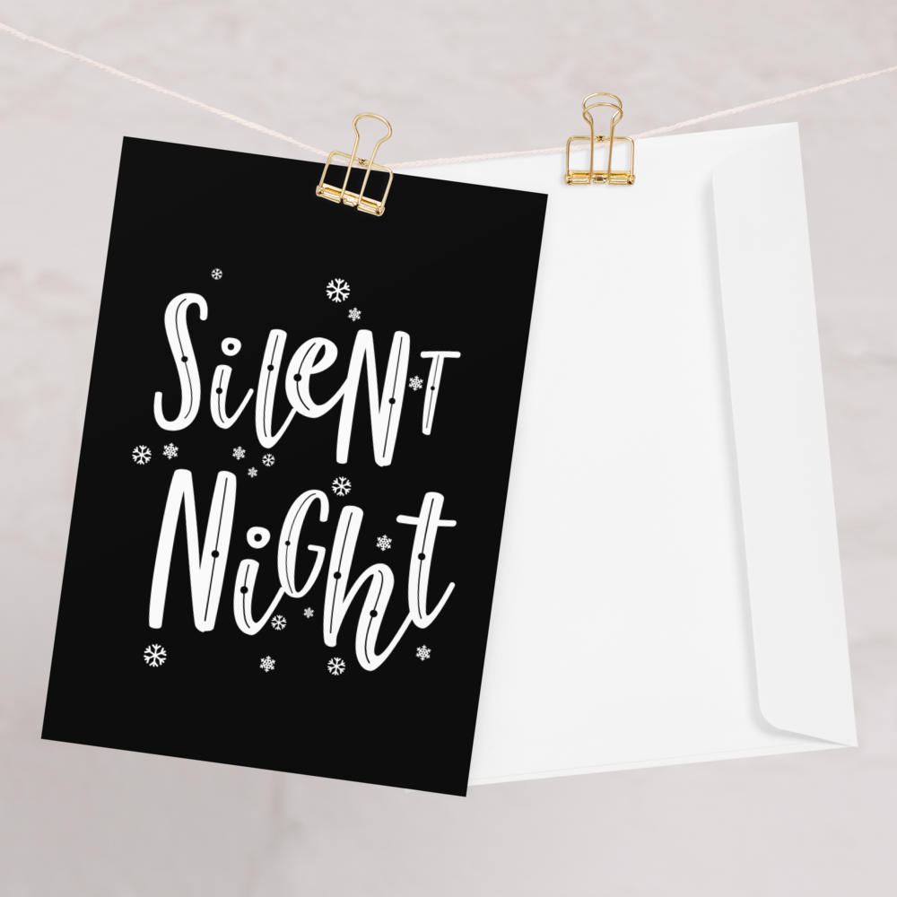 Silent Night, usually a Holy Night, too! - Funny Christmas Card for Kids